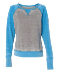 Cement Oceanberry Ladies Zen Fleece Raglan Sleeve Crewneck Sweatshirt