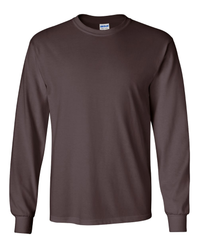 Gildan 2400 Ultra Cotton Custom Long-Sleeve T-Shirts Dark Chocolate